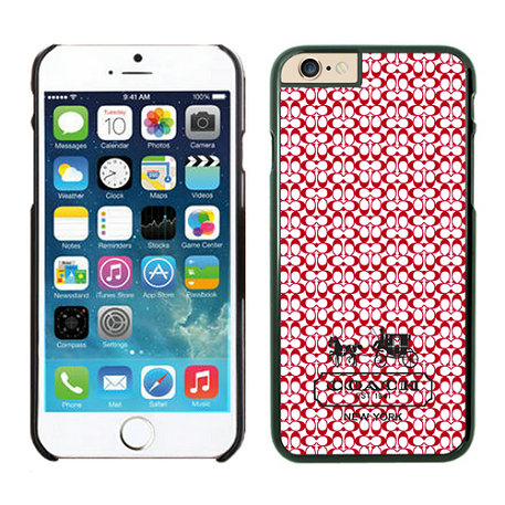 Coach In Confetti Signature Red iPhone 6 Cases EYR | Women - Click Image to Close